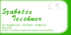 szabolcs teichner business card